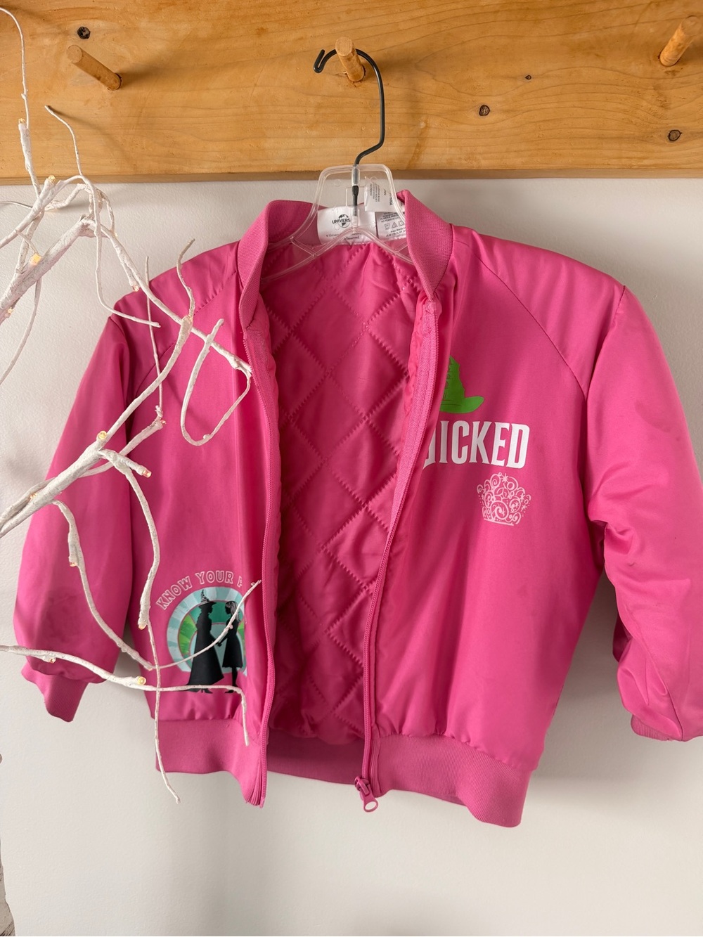 Wicked Pink Kids Jacket - Licensed Graphic Bomber